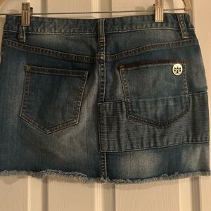 Tory Burch, authentic denim mini skirt